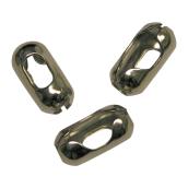 Ben-Mor Bead Chain Connectors - Nickel-Plated Steel - 8 per Pack