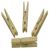 Ben-Mor Spring Clothespins - Natural Wood - 50 per Pack