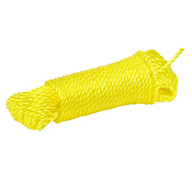 Ben-Mor Twisted Polypropylene Rope - 3 Strands - Yellow - 50-ft x 3/16-in  60140-PRE