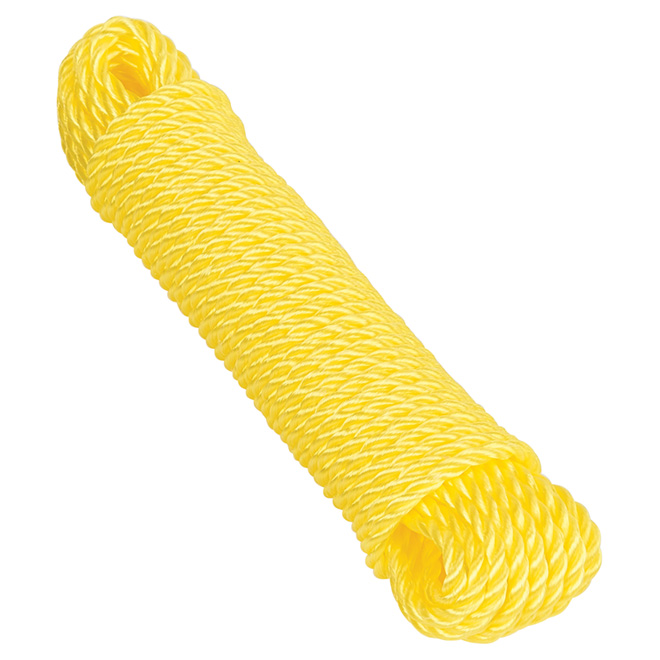 Ben-Mor Twisted Polypropylene Rope - 3 Strands - Yellow - 50-ft x
