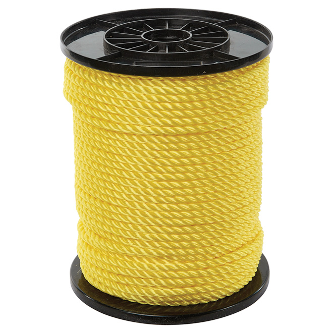 Ben-Mor Twisted Polypropylene Rope - 3 Strands - Yellow - 400-ft x 5/16-in
