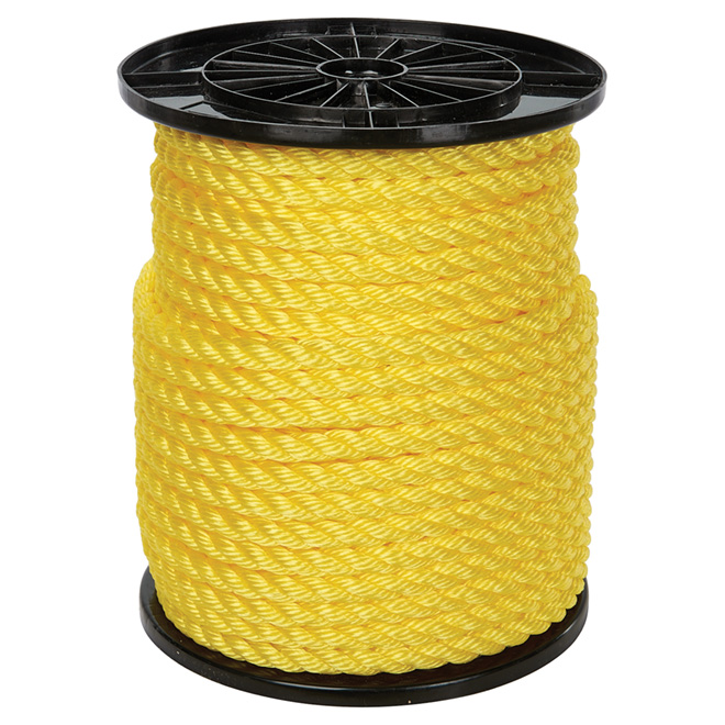 Ben-Mor Twisted Polypropylene Rope - 3 Strands - Yellow - 200-ft x 5/8-in