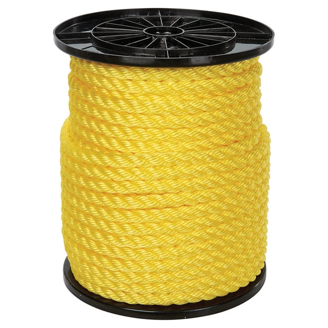 Corde Polypropylène Tressée MULTIBRAID 4 Mm – 100 M – Jaune – Légère, Flottante, Imperméable – Pour Bricolage, Marine, Décoration