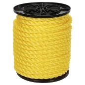 Ben-Mor Twisted Polypropylene Rope - 3 Strands - Yellow 3/4-in