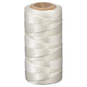 Ficelle en polyester Ben-Mor, torsadée, blanche, 250 pi de long, diamètre no 18