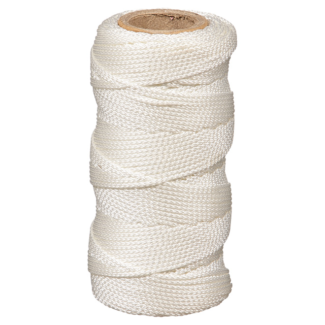 Solid Braided Nylon Rope - 1/2, White
