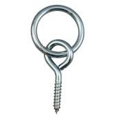 Hitch ring 2 -in and screw eye bolt zinc plated 4 -in