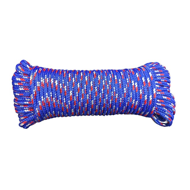 VALU+ Assorted Braided Polypropylene Ropes - 1/4-in x 100-ft