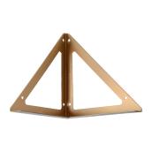 Legacy Home Triangular Shelf Bracket in Brass Finish Metal - 6.42-in