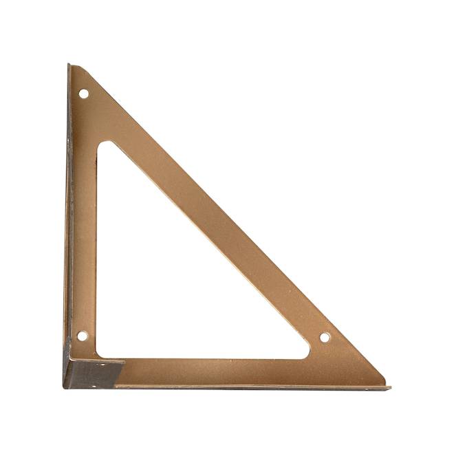 Legacy Home Triangular Shelf Bracket in Brass Finish Metal - 6.42-in