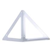 Legacy Home Triangular Shelf Bracket in White Finish Metal - 6.42-in