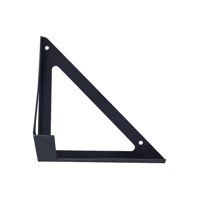 Support à tablette triangulaire Legacy Home en métal fini noir, 6,42 po