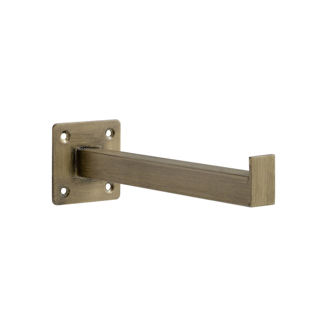 VALU+ 8.23-in L Brass Metal Shelf Bracket - 1/Pk