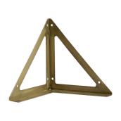 VALU+ 6.4-in L Brass Metal Triangular Shelf Bracket - 1/Pk