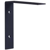 VALU+ 5.9-in Black Metal L-Shaped Shelf Bracket - 1/Pk