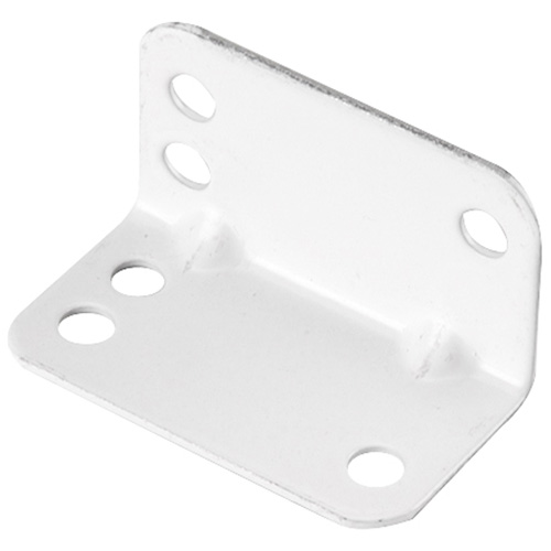 Onward Corner Brace - 1-in L x 1 3/4-in W - Steel - White - 10 Per Pack