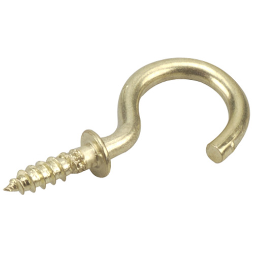 Cup Hook - 3/4" - Pack of 8 - Brass