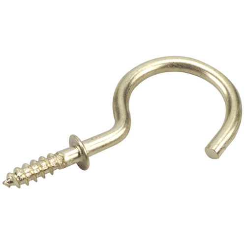 Cup Hook - 1 1/4" - Pack of 4 - Brass