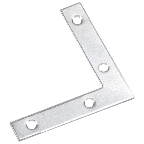 Onward Flat Angle Corner Brace - 5-in L x 7/8-in W - Steel - Zinc-Plated