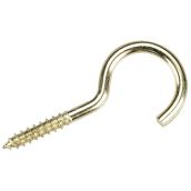 Cornice Screw Hook - 1 7/8" - Pack of 6 - Brass