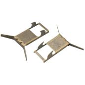 Onward Steel Brick Hangers - Antique Brass - 1/4-in D x 2-in H - 2 Per Pack