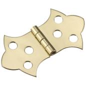 Onward Butterfly Hinge - 3/4-in H - Self-Closing - Bright Brass - 2 Per Pack