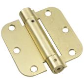 Onward Full Mortise Adjustable Spring Hinge - 3-1/2-in W x 3-1/2-in H - 5/8-in Radius - Brass