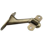 Onward Adjustable Hanger Handrail Brackets - Antique Brass Finish - Steel - 2 1/4-in H x 1 1/4-in W