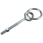 Onward Ring Bolt with Nut - Zinc-Plated Steel - 160-lb Working Load - 6-in