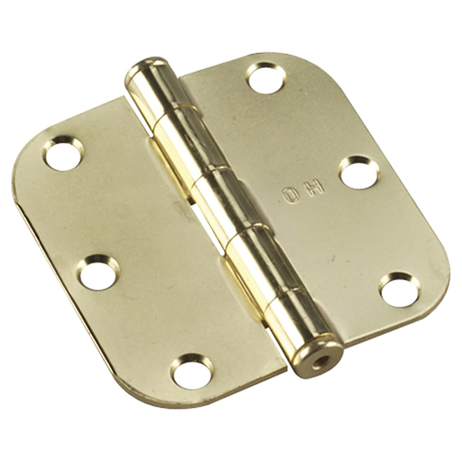 Onward Full Mortise Butt Hinges - Brass - 3-in - 5/8-in Radius - 2-Pack