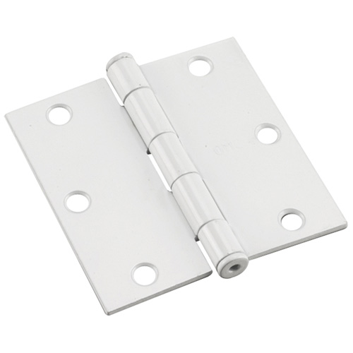 Onward Full Mortise Butt Hinges - Steel - Brushed Chrome - 3 1/2-in - 2-Pack