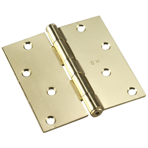 Onward Full Mortise Butt Hinges - Steel - Brass - 4-in - 2-Pack