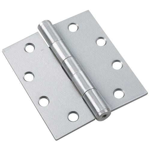 Onward Full Mortise Butt Hinges - Steel - Brushed Chrome - 4 1/2-in - 3-Pack