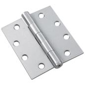 Onward Full Mortise Butt Hinges - Steel - Brushed Chrome - 4 1/2-in - 3-Pack