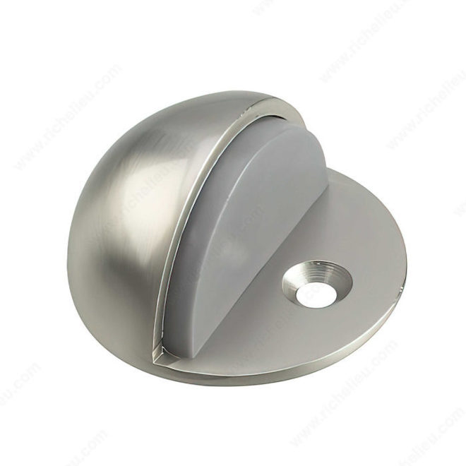 Onward Low-Profile Dome Door Stop - Brushed Nickel - 1-in W x 1 3/4-in dia