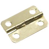 Onward Decorative Narrow Hinges - 9/16-in x 7/8-in - Bright Brass - 2-Pack