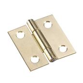Onward Fixed-Pin Narrow Hinges - 1 1/2-in x 1 1/2-in - Brass - 2-Pack