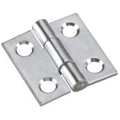 Onward Fixed-Pin Narrow Hinges - 1 1/2-in x 1 1/2-in - Zinc - 2-Pack