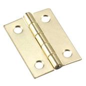 Onward Fixed-Pin Hinges - 1 1/2-in x 2-in - Brass - 2-Pack