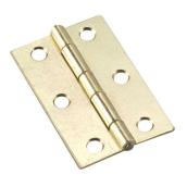 Onward Fixed-Pin Hinges - 1 5/8-in x 2 1/2-in - Brass - 2-Pack