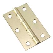 Onward Fixed-Pin Hinges - 1 7/8-in x 3-in - Brass - 2-Pack