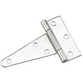 Onward Heavy Duty T-Hinge - 4-in L x 3 7/16-in H - Fixed Pin - Stainless Steel - 2 Per Pack