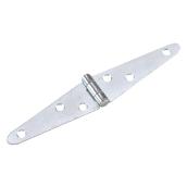 Onward Light Duty Steel Strap Hinge - 3-in H - Zinc - Silver - Non-Removable Pin