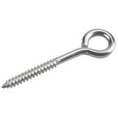 Onward Eye Screw with Lag Thread - Stainless Steel - 230-lb Working Load - 4 1/2-in x 3/8-in