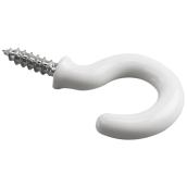 Onward Cup Hooks - 1 31/32-in x 1/8-in dia - Metal - White - 2 Per Pack