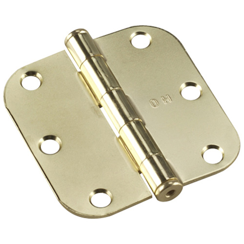 Onward Round Corner Hinges - 4-in - 2-Pack - Brass Finish