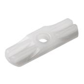 White Plastic Double Turn Button Latch - 1 1/4" 8-Pack