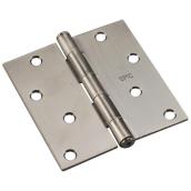 Onward Full Mortise Butt Hinges - Steel - Antique Nickel - 4-in - 2-Pack