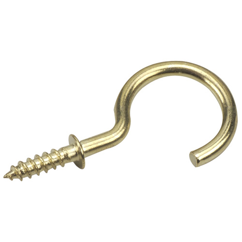 Cup Hook - 1" - Pack of 4 - Brass