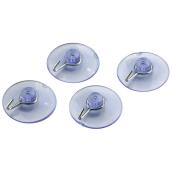 Onward Suction Hooks - 1 1/4-in - Clear - Plastic - 4 Per Pack